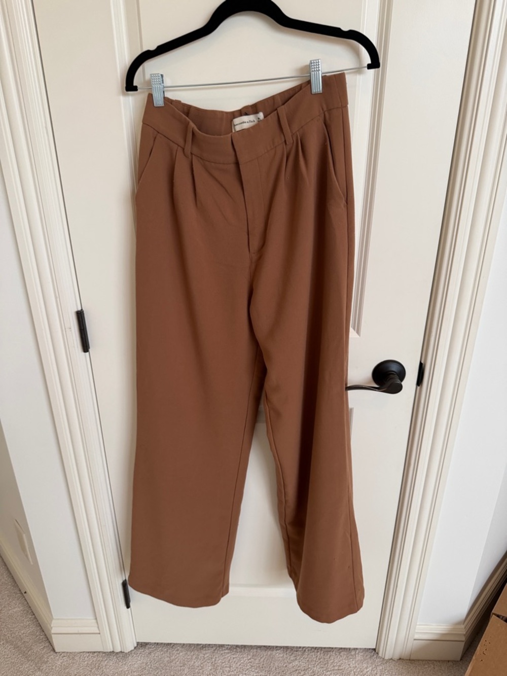 Abercrombie & Fitch Chestnut Brown Wide-Leg Trousers